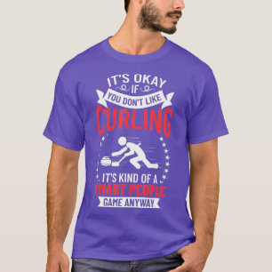 T-shirt Curling Sport Jeu Curler Joueur Pierres Broom Curl