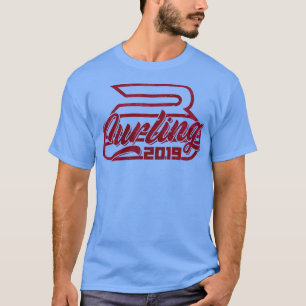 T-shirt curling sports d'hiver curler jeu glace sports cad