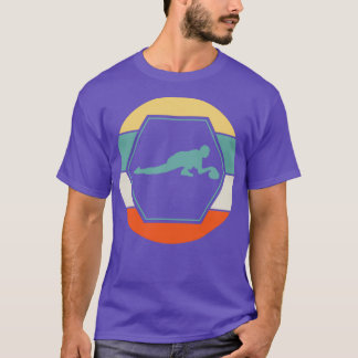T-shirt Curling Sports Player Vintage