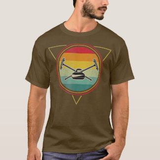 T-shirt Curling Stones Retro Vintage Curling Lecteur