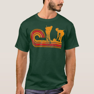 T-shirt Curling Style Rétro Silhouette Curlers