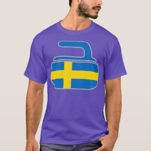 T-shirt Curling suédois Suède Drapeau Curl Stone Classic