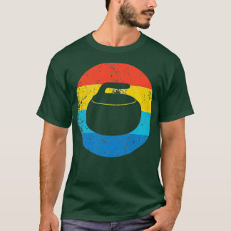 T-shirt Curling Vintage Curling Stone Retro 1970x27s Style