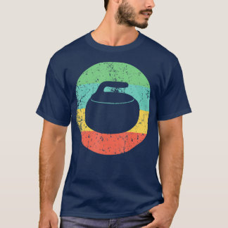 T-shirt Curling Vintage Retro Stone
