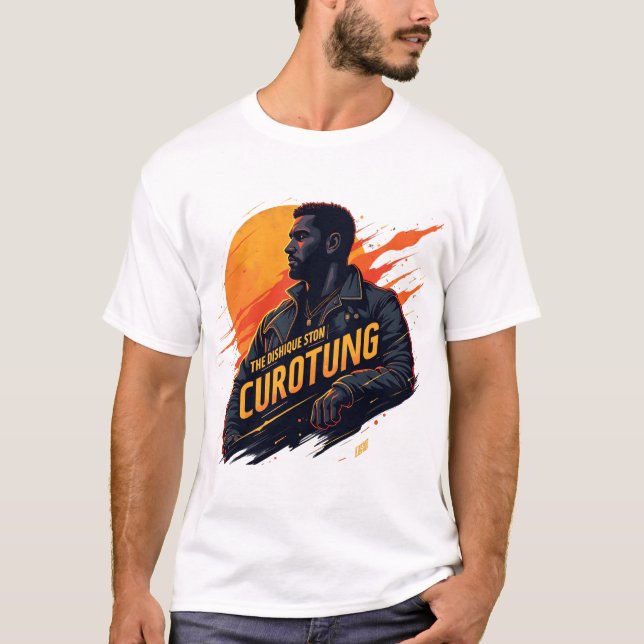 T-shirt "Curotung" - Portrait de style urbain et art graph (Devant)