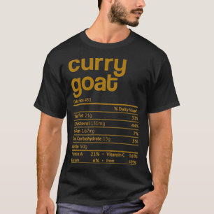 T-shirt Curry Goat Nutrition Fact Drôle Thanksgiving Chri