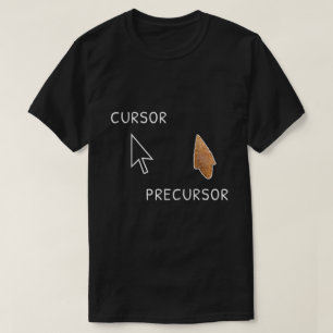 T-shirt Cursor Précurseur Archéologie Arrowhead Drôle Palé
