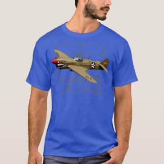T-shirt Curtiss P40 Warhawk 2ÈME GUERRE MONDIALE Fighter P
