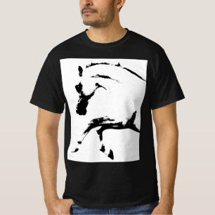 T-shirt Curvet Horse Mens tendance moderne Pop Art Modèle