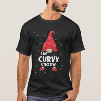 T-shirt Curvy Gnome Famille Correspondant Noël Drôle cadea