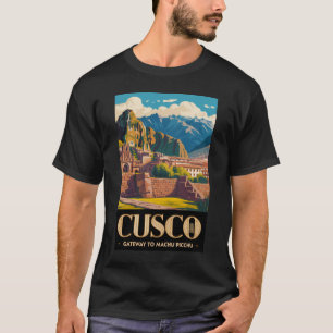 T-shirt Cusco Pérou Illustration Art de Voyage Vintage