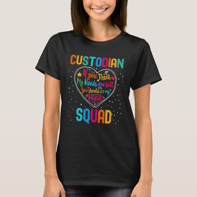T-shirt Custodian Squad Appreciation Week Back to School H (Devant)