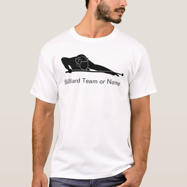 T-shirt Custom Billiards Pool League Team Gear (Devant)