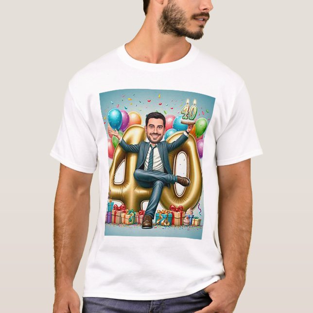 T-shirt "Custom caricature-Send your photo for design" (Devant)