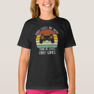T-shirt CUSTOM Dada M'Aime Plus Qu'Il N'Aime Le Jeu Vidéo