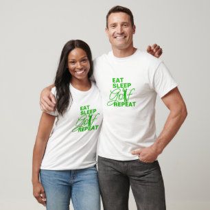 T-shirt Custom Eat Sleep Golf Repeat Golf Don