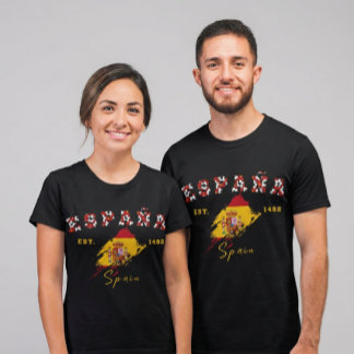 T-shirt Custom Espagne Fierté Drapeau Espagnol Espagne