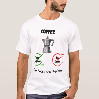 T-shirt Custom Funny Italian Coffee Rule Moka Pot Joke
