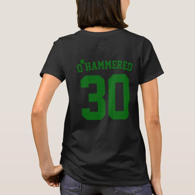 T-shirt Custom Funny O Hammered Clover St Patrick's Day (Dos)