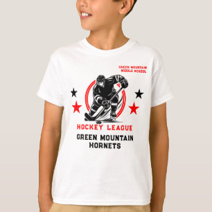 T-shirt Custom Hockey School Club League Nom Numéro