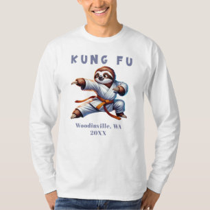 T-shirt Custom Kung Fu Martial Arts Lieu Date Nom