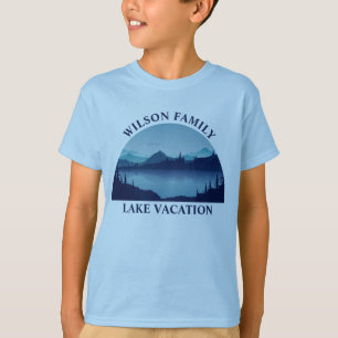 T-shirt Custom Lake House Été Famille Vacances Enfants Ble
