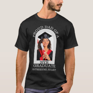 T-shirt Custom Modern Arch Photo fière diplôme de père