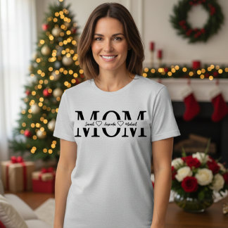 T-shirt Custom Mom & Kids Name Shirt – Personalized Gift