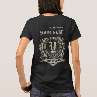 T-shirt Custom Name Tee, Personalized Monogram Vintage