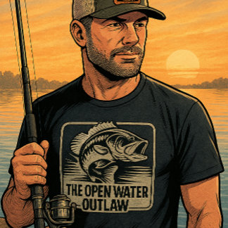T-shirt Custom Open Water Bass Outlaw