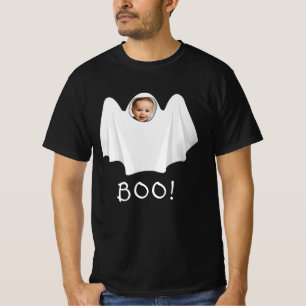 T-shirt Custom Photo Ghost BOO Happy Halloween Éffrayant F