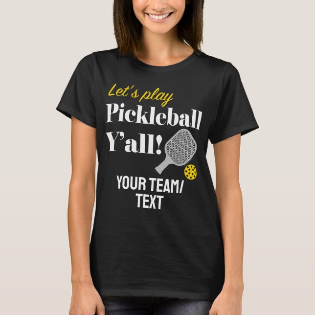 T-shirt Custom Pickleball Team Shirt Add Your Text Club (Devant)