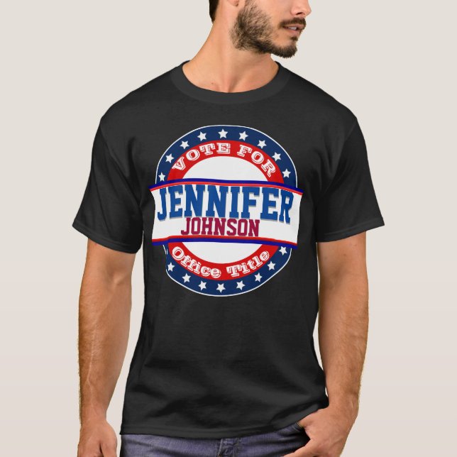 T-shirt Custom Political Campaign Vote For (Devant)