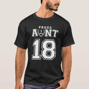 T-shirt Custom Proud Football Aunt Number 18 Personalized