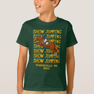 T-shirt Custom Show Jumping Horse Lieu de l'événement Date