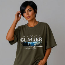 Custom Vintage Brushstroke Glacier National Park