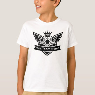 T-shirt Customisable Winged Soccer Ball Logo Team Children
