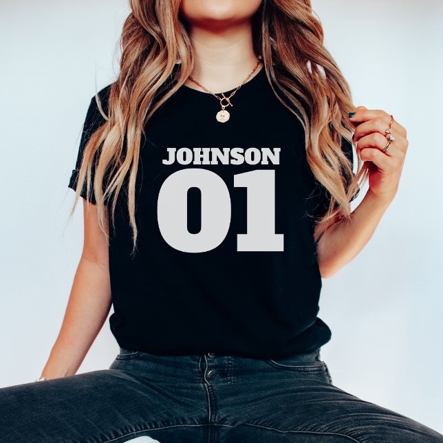 T-shirt Customisé Avec Le Nom Numéro Personnalisé Famille  (Créateur téléchargé)