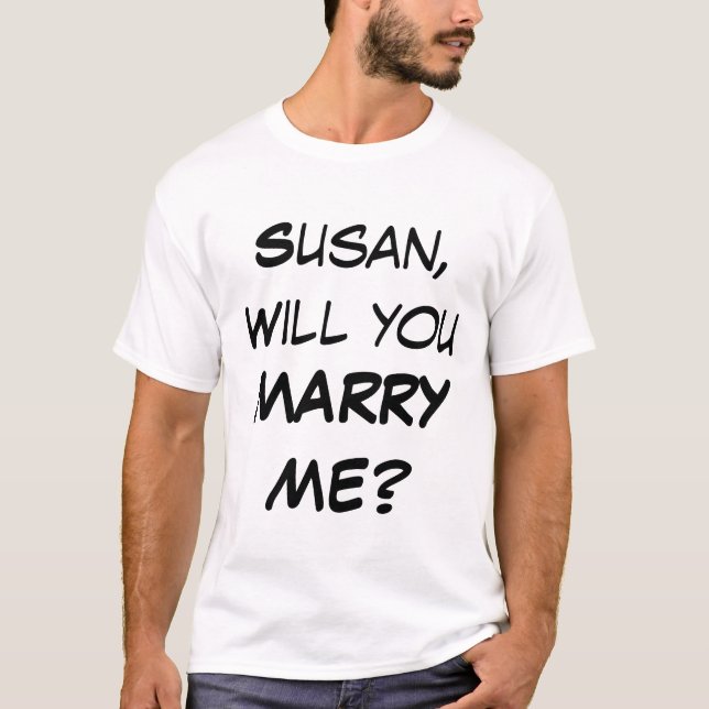 T-shirt Customisé M'épouseras-tu ? (Devant)