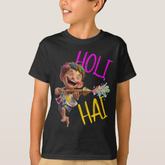 T-shirt Customizable "Holi Hai" Vibrant tee for Kid Boys