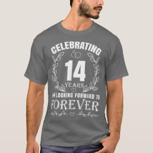 T-shirt Cute 14th Wedding Anniversary for Couples Married