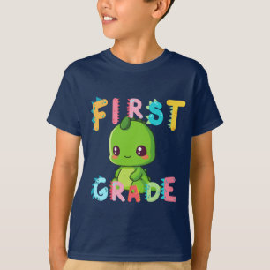T-shirt Cute 1re GRADE Dinosaur Squad École garçons enfant