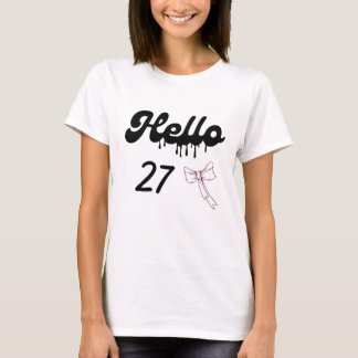 T-shirt Cute 27th Birthday Shirt for Girls – Sweet 27 Year