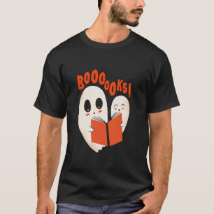 T-shirt Cute 2 Ghosts Lecture Livres Halloween Bookworm Gh
