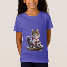 Cute 3D Fluffy Cat Soccer Mascot Canada Jersey
