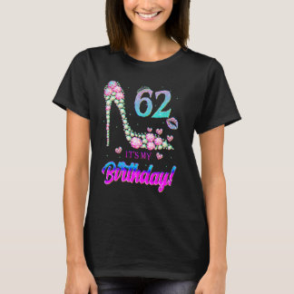 T-shirt Cute 62 Years Old It's My 62nd Birthday Party