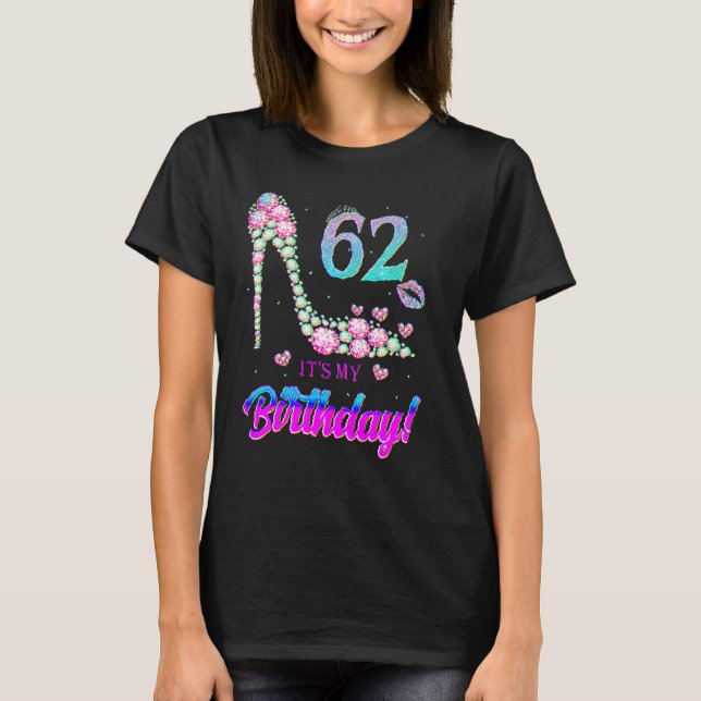 T-shirt Cute 62 Years Old It's My 62nd Birthday Party (Devant)