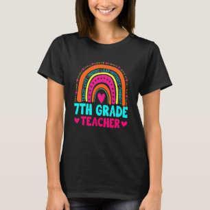 T-shirt Cute 7th Grade Teacher Rainbow Back To School