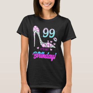 T-shirt Cute 99 Years Old It's My 99th Birthday Party