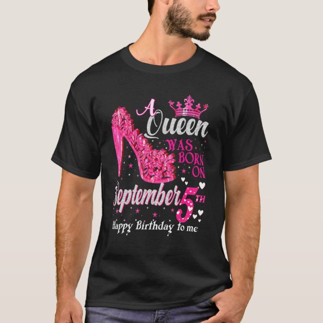 T-shirt Cute A Queen Est Né Le 5 Septembre B (Devant)